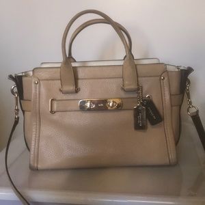 Tan and Black Coach Purse